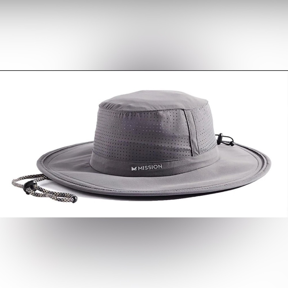 Mission Hydroactive Cooling UPF 50 Bucket Hat Charcoal NWT